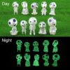 HASTHIP® 10Pcs Glowing Mini Alien Figurines, Small Miniature Decor Items, Miniatures Garden Decoration Home Decor, PVC Luminescent Mini Alien Figurines Plant Pot Ornaments for Planters, Terrariums
