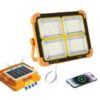 HIYAN'S IMPORT EXPORT Solar LED Street Light with Solar Panel, 336 LED Waterproof Outdoor Flood Light, USB Charging, 4 Lighting Modes, IP66 Weatherproof for Garden, Garage, Farm, Courtyard & Street