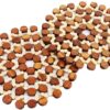 HOKIPO® Kitchen Bamboo Pan Pot Holder Heat Insulation Pad, Round 8 Inch Diameter, 2 Piece Set