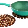 HOKIPO® Kitchen Bamboo Pan Pot Holder Heat Insulation Pad, Round 8 Inch Diameter, 2 Piece Set