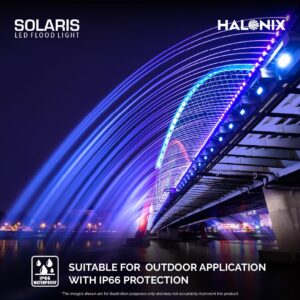 Halonix Aluminium 50W Waterproof Outdoor led Flood Light|Halogen Light, Focus Light for Garage, Parking, Shop -(Cool White)-Pack of 1|Short Circuit & Surge Protection.