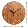 Handcrafted-Wooden-Wall-Clock-12-Inch-Natural-Wood-Finish-Large-3D-Numbers-Quartz-Movement-for-Living-Room-Bedroom-Office-Home-Decor.jpg Handcrafted Wooden Wall Clock, 12 Inch, Natural Wood Finish, Large 3D Numbers, Quartz Movement, for Living Room, Bedroom, Office & Home Decor