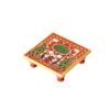 Handicrafts Paradise (4 x 4 inch) Peacock Design Painted Marble Handicrafts Paradise (4 x 4 inch) Peacock Design Painted Marble Chowki Home Mandir, Idols Statues Pratima, Bajot for God, Home Décor Showpiece