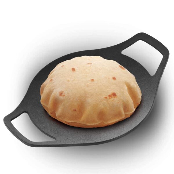 Hawkins Futura 24 cm Cast Iron Tava, Cast Iron Tawa Hawkins Futura 24 cm Cast Iron Tava, Cast Iron Tawa for Roti, Cast Iron Cookware for Kitchen, Black (CIT24)