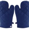 Heart Home Heat Resistant Cotton Kitchen Oven Mitt Microwave Gloves, Heart Home Heat Resistant Cotton Kitchen Oven Mitt Microwave Gloves, Set of 2 (Blue)-HS43HEARTH26080