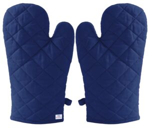 Heart Home Heat Resistant Cotton Kitchen Oven Mitt Microwave Gloves, Heart Home Heat Resistant Cotton Kitchen Oven Mitt Microwave Gloves, Set of 2 (Blue)-HS43HEARTH26080