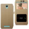 Heartly GoldSand Sparkle Luxury PU Leather Window Flip Stand Back Heartly GoldSand Sparkle Luxury PU Leather Window Flip Stand Back Case Cover for Xiaomi Redmi Note 2 Dual Sim - Hot Gold