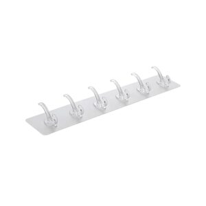 Heavy Duty Self-Adhesive Wall Hook Strip – Waterproof No-Drill Sticky Hanger for Kitchen, Bathroom, Keys & Towels – Multi-Purpose Utility Organizer (1, Transparent)