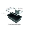Hepo Stainless Steel Bathroom Tooth Brush Holder Stand Storage Organizer, 1 Tooth Brush Holder | 1 Plastic Tray | 1 Cover Cap |3 Wall Fixing Screws (Grey, 150x100x70 mm) Set of 1