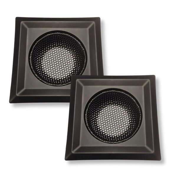 Hian Black Stainless Steel Sink Strainers – Square Perforated Drain Hian Black Stainless Steel Sink Strainers – Square Perforated Drain Filters for Food Waste, Anti-Clog Kitchen Sink Protection (Pack of 2)