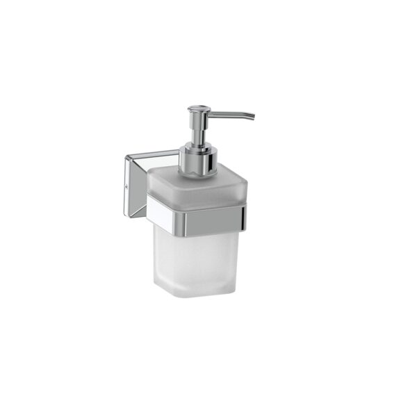 Hindware Stelo Soap Dispenser for Wash Basin | 202-Grade Stainless Steel | Space Saving Soap Dispenser | Chrome Finish | Corrosion & Rust Resistant | Dimension (mm): 75 * 116 * 151 | 1-Year Warranty