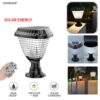 Homehop 10W LED Solar Gate Light for Outdoor Home Garden Main Entrance Compound Wall Pillar Waterproof Lamp Automatic with Remote Control (ABS, RGB, Triangle)