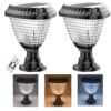Homehop 10W Solar Led Main Gate Pillar Light for Home Homehop 10W Solar Led Main Gate Pillar Light for Home Outdoor Garden Waterproof Pillar Compound Wall Lights Decorative Automatic for Entrance Remote Control Lamp (ABS, Triangle, RGB,Pack of 2)