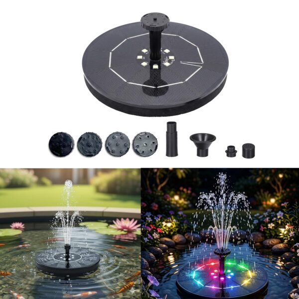 Homehop-Solar-Garden-Fountain-8-Nozzles-Decorative-Multi-Color-Sprinkler-Pump-2.5-W-Power-For-Home-Outdoor-Pond-Bird-Bath-and-Pool-ABS-7v2.5W.jpg Homehop Solar Garden Fountain 8 Nozzles Decorative Multi Color Sprinkler Pump 2.5 W Power For Home, Outdoor, Pond, Bird Bath, and Pool (ABS-7v/2.5W)