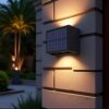 Homehop Solar Light Outdoor Garden Waterproof Adjustable Up and Down Solar Fence Lights, LED Decorative Lamp for Home Wall, Balcony, Yard, Porch, and Patio