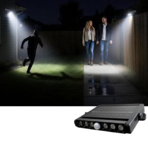 Homehop Solar Light Outdoor Home Waterproof PIR Motion Sensor Automatic LED Wireless Wall Lamp Security Lighting for Garden, Balcony, Patio, and Pathways