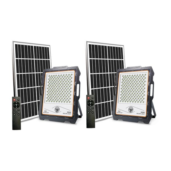 Homehop Solar Light Outdoor Waterproof 600 watt Flood Lamp 324 Homehop Solar Light Outdoor Waterproof 600 watt Flood Lamp 324 LED for Wall, Balcony, Garden, Pathway Automatic with Remote.(Aluminum Cool White Pack of 2)