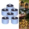 Homehop Solar Light Outdoor Waterproof Dusk to Dawn Rechargeable Portable Homehop Solar Light Outdoor Waterproof Dusk to Dawn Rechargeable Portable LED Tealight Candle Lamp for Balcony Garden Camping and Home Decor (Pack of 6)