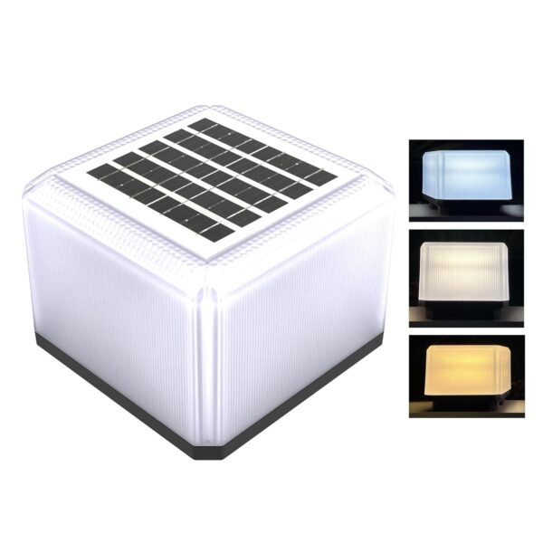 Homehop Solar Post Light Outdoor Waterproof 112 Led Decorative Gate Lamp for Garden, Home, Compound Wall with Adjustable Brightness (ABS/Three Color Modes/15W)