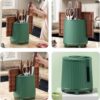 House of Quirk Kitchen Utensil Holder for Countertop Chopping Board Holder Kitchen Organizer Cutlery Holder Caddy Crock Silverware Flatware Organizer (Green)