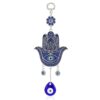 Humsa Hand Metal Evil Eye Hanging for Car Mirror Hanging Humsa Hand Metal Evil Eye Hanging for Car Mirror Hanging Protection | Good Luck Charm and Prosperity at Office and Home Decor Wall Hanging (9 inch.)