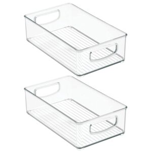 INKULTURE Stackable Acrylic Fridge Organizer Sturdy Pantry And Refrigerator Storage INKULTURE Stackable Acrylic Fridge Organizer Sturdy Pantry And Refrigerator Storage Containers Bins With Handles | Large | Pack of 02 | For Bathroom, Kitchen Cabinet, Pantry, Home Organization