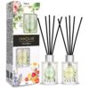 Involve Pura Reed Diffuser Set- Lemongrass & Jasmine - 120 Involve Pura Reed Diffuser Set- Lemongrass & Jasmine - 120 ml | Oil Diffuser with Free 10 Reed Sticks | Room Freshener for Home, Bedroom | Gifts Set (Pack of 2) | Gifting Items for House Warming