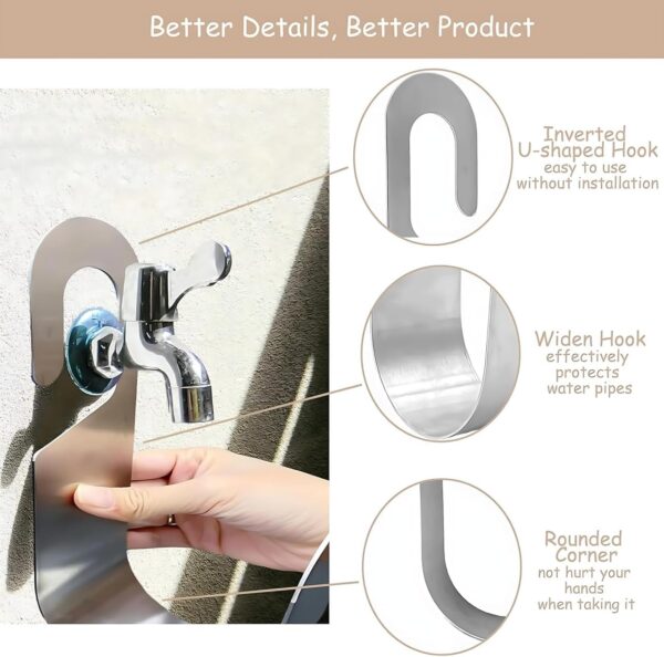J Shaped Wall Mount Hose Hook Holder | Pipe Holder Easy Assembly Wall Mounting Durable | Garden, Garage, Workshop, and Outdoor Industrial Applications (1Pcs)