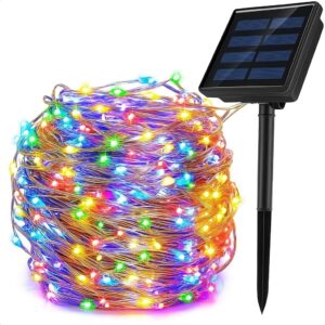 JASIFS Solar Fairy Color String Light 200 LEDs 22meter Inbuilt JASIFS Solar Fairy Color String Light 200 LEDs 22meter Inbuilt Rechargable Batery Waterproof 8 Mode Copper Wire for Indoor Outdoor Garden Yard Balcony Diwali Christmas Party & Led Light (multi-colour)