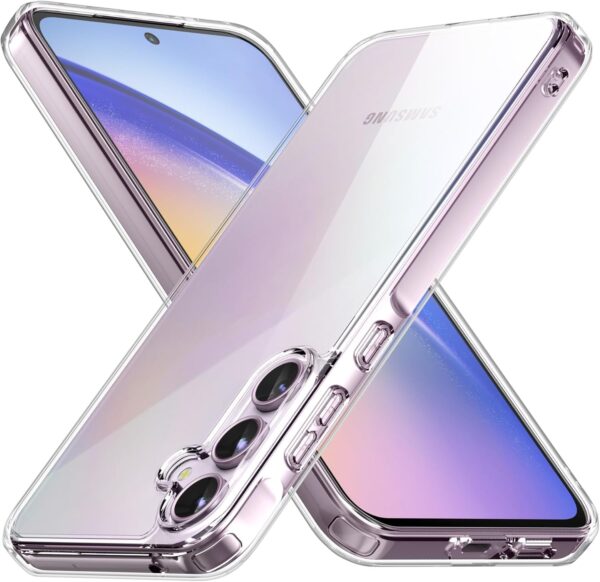 JGD PRODUCTS for Samsung Galaxy A55 5G (2024) Premium Transparent JGD PRODUCTS for Samsung Galaxy A55 5G (2024) Premium Transparent Hybrid Soft Slim Dust Proof Back Case Cover with Camera Protection