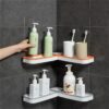 JIALTO 1 Pcs Bathroom Accessories Adhesive Wall Shelves Foldable Corner Shelf, Bathroom Shelf for Wall Mounted Soap Holder for Bathroom Organiser - Orange