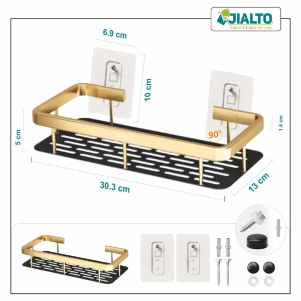 JIALTO-1-Pcs-Bathroom-Shelf-for-Wall-Gold-Aluminum-Bathroom-Organiser-Wall-Mounted-Bathroom-Shelves-Large-Capacity-Adhesive-Bathroom-Shelf-Rack-for-Bathroom-Accessories-Gold.jpg JIALTO 1 Pcs Bathroom Shelf for Wall | Gold Aluminum Bathroom Organiser | Wall Mounted Bathroom Shelves | Large Capacity Adhesive Bathroom Shelf & Rack for Bathroom Accessories (Gold)
