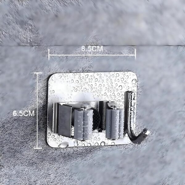 JIALTO-3-Pcs-Adhesive-Mop-Holder-and-Broom-Holder-Wall-Mounted-Stainless-Steel-Heavy-Duty-Mop-Broom-Organizer-with-Hooks-Adhesive-Storage-Rack-for-Kitchen-Bathroom-Garage-Silver-3.jpg JIALTO 3 Pcs Adhesive Mop Holder and Broom Holder Wall Mounted Stainless Steel | Heavy Duty Mop & Broom Organizer with Hooks | Adhesive Storage Rack for Kitchen, Bathroom & Garage (Silver, 3)
