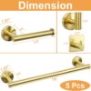 JIALTO-5-Piece-Bathroom-Towel-Holder-Towel-Rod-Toilet-Roll-Stand-Wall-Mounted-Bathroom-Fittings-Full-Set-–-16-Inch-Hand-Towel-Bar-Toilet-Paper-Holder-Adhesive-Hooks-Gold-5-Pieces-Set.jpg JIALTO 5-Piece Bathroom Towel Holder | Towel Rod | Toilet Roll Stand | Wall Mounted Bathroom Fittings Full Set – 16 Inch Hand Towel Bar | Toilet Paper Holder | Adhesive Hooks (Gold, 5 - Pieces Set)