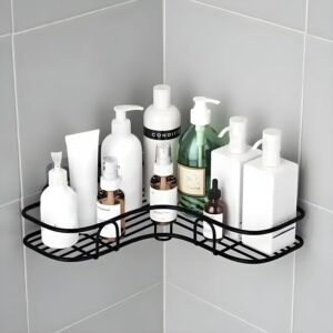 JIALTO Metal Bathroom Organiser Without Drill Corner | Shelf Adhesive JIALTO Metal Bathroom Organiser Without Drill Corner | Shelf Adhesive Stand for Corner Rack for Bathroom | Shampoo Holder for Accessories-Multipurpose Shelf