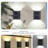 KHIZAR Solar Wall Light | Up & Down Glow Wall KHIZAR Solar Wall Light | Up & Down Glow Wall Light | Outdoor/Indoor Waterproof Garden Lamp | Led Solar Light, No Need Cables & Wires | Solar Lights Great for Home