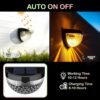 KINZILLA Solar Wall Lights Outdoor Waterproof LED Deck & Fence Lamps - Warm White Auto on/Off, Durable Decorative Lighting for Patio, Garden, Yard, Steps & Pathways, Set of 2