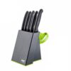 KOHE 8 PCS Stainless Steel Kitchen Knife Set with Block, KOHE 8 PCS Stainless Steel Kitchen Knife Set with Block, Knife Holder for Kitchen, 5 Knives, 2 Peelers and 1 Scissors(KB-811/B)