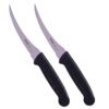 KOHE Utility Kitchen Stainless Steel Knife (Serrated, Green Color, Pack of 2) for Fruits & Vegetables (Tomato Knife Serrated 1241.2 Black)