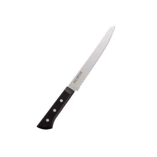 Kai Hocho Premium Bread Kitchen Knife for Slicing Cakes, Bread and Pastries (Stainless Steel, Black & Silver)