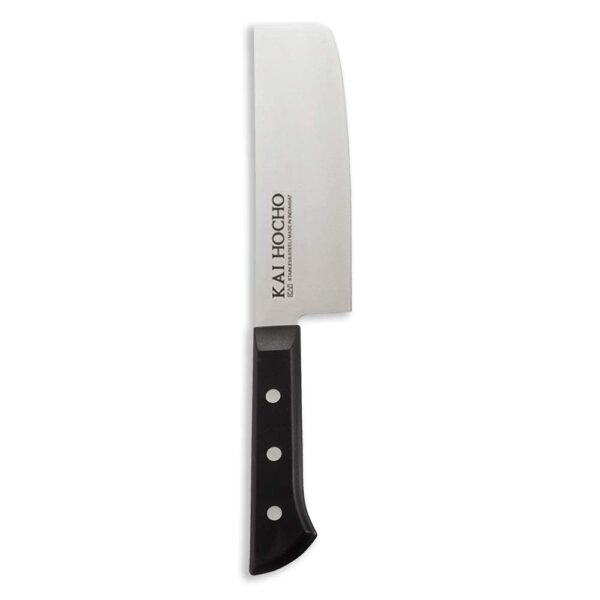 Kai Hocho Premium Nakiri Kitchen Knife for Chopping, Dicing and Mincing_IN5122 (Stainless Steel, Black)