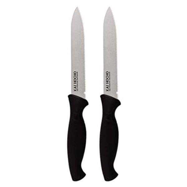 Kai Stainless Steel Kitchen Knife, 2 Pieces, Black Kai Stainless Steel Kitchen Knife, 2 Pieces, Black