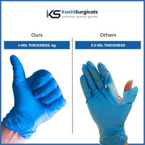 Kashi Surgicals Powder Free Nitrile Hand Gloves (Pack of 50) Kashi Surgicals Powder Free Nitrile Hand Gloves (Pack of 50) Medium Food Grade, Non Tearable, Ce & Fda Approved, Made In Malaysia, Blue