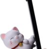 Kawaii Cat Phone Stand – Cute Desk Ornament Universal Holder for All Smartphones & Tablets – Adorable Desktop Cat Figurine for Office, Home, Gift – Non-Slip & Sturdy Base (Lying Down)