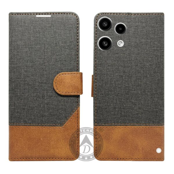 Khadi Black Flip Cover for Nothing Phone 3A Lite| Leather Khadi Black Flip Cover for Nothing Phone 3A Lite| Leather Finish|Shock Proof|Magnetic Clouser Compatible with Nothing Phone 3A Lite (Black)