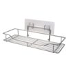 Killerzone VIHAX Self Adhesive Bathroom Shelf Rack | Stainless Steel Wall Mount Shower Caddy with Magic Sticker | No Drilling, Rustproof Storage Rack for Bathroom & Kitchen (1 Shelf, Silver Chrome)