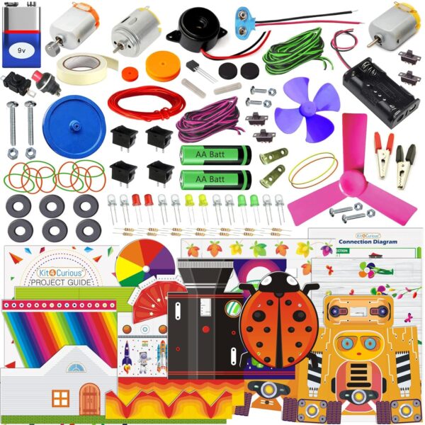 Kit4Curious 113 Experiments Science Toy Educational Activity Kit - 100 Kit4Curious 113 Experiments Science Toy Educational Activity Kit - 100 Diy Projects + 13 Exclusive Activities