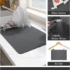 Kitchen Dish Drying Mat – Large, Non-Slip, Water Absorbent,Great for Dishes,Rack Pad, Kitchen Counter, Coffee Maker, Coffee Item, Quick Drying Mat for Dishes, Glasses & Utensils(60X40)