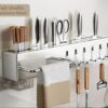 Kitchen-Utensil-Holder-Wall-Mounted-Spice-Organizer-Shelf-Hanging-Storage-Rack-with-Hooks-Cutlery-Knife-Holder-for-Knives-Spoons-Forks-Chopsticks-Towel-Steel-Knife-Towel-Kitchen-Holder.jpg Kitchen Utensil Holder Wall Mounted, Spice Organizer Shelf, Hanging Storage Rack with Hooks, Cutlery Knife Holder for Knives Spoons Forks Chopsticks Towel (Steel Knife Towel Kitchen Holder)