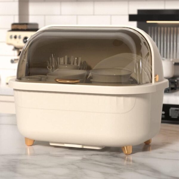 Kitchen Utensil Holder with Lid Pink Kitchen Dish Rack and Kitchen Utensil Holder with Lid Pink Kitchen Dish Rack and Dishes Storage Rack Draining Dish Drying Rack Loaded Quickly for Easy Access Tableware